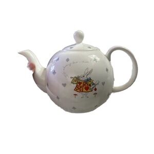 Sophie Allport Alice in Wonderland White Rabbit and Mad Hatter Teapot